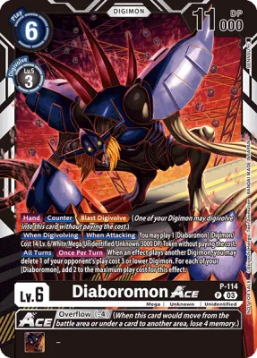 Diaboromon Ace, Digimon card P-114