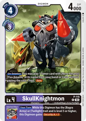 SkullKnightmon, Digimon card P-115