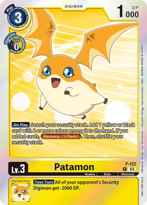 Patamon, Digimon card P-122
