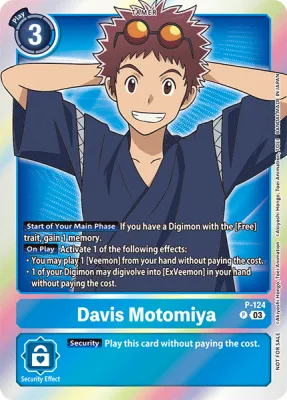 Davis Motomiya, Digimon card P-124