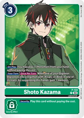 Shoto Kazama, Digimon card P-133