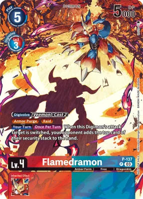 Flamedramon, Digimon card P-137