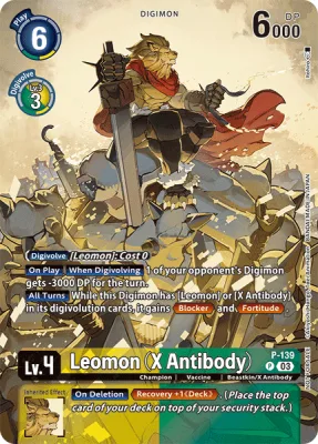 Leomon (X Antibody), Digimon card P-139