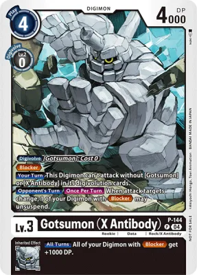 Gotsumon (X Antibody), Digimon card P-144