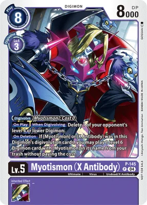 Myotismon (X Antibody), Digimon card P-145