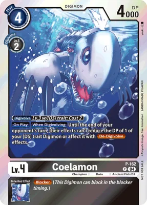Coelamon, Digimon card P-162
