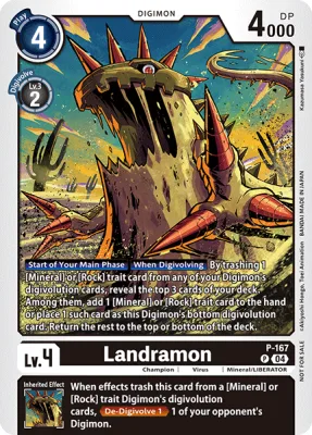 Landramon, Digimon card P-167