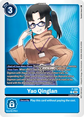 Yao Qinglan, Digimon card P-168