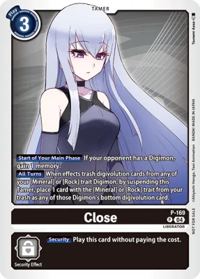 Close, Digimon card P-169