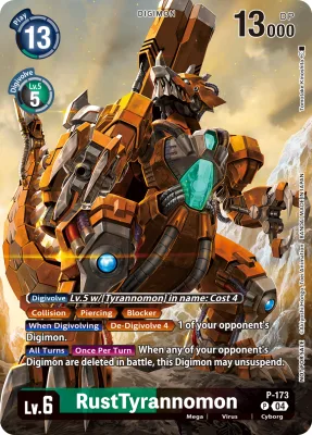 RustTyrannomon, Digimon card P-173