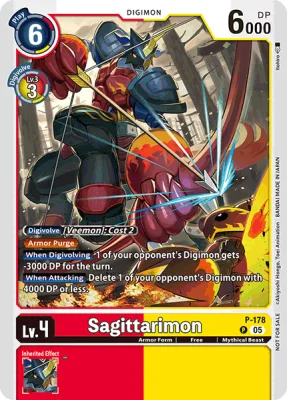 Sagittarimon, Digimon card P-178