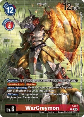 WarGreymon, Digimon card P-182