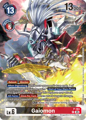 Gaiomon, Digimon card P-183