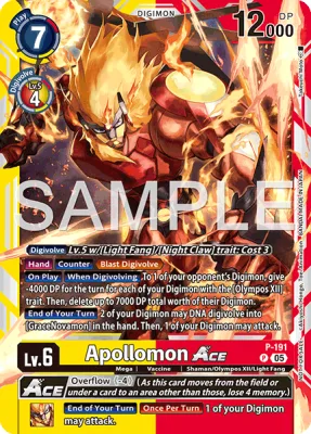 Apollomon ACE, Digimon card P-191