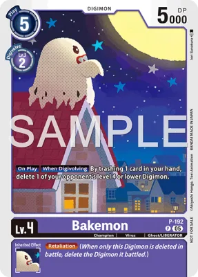 Bakemon, Digimon card P-192