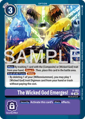 The Wicked God Emerges!, Digimon card P-193