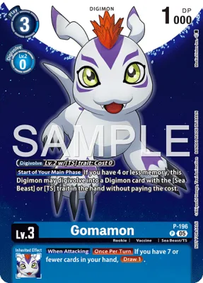 Gomamon, Digimon card P-196