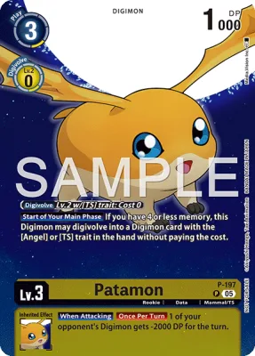 Patamon, Digimon card P-197