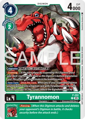 Tyrannomon, Digimon card P-202