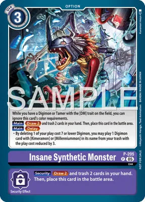 Insane Synthetic Monster, Digimon card P-205