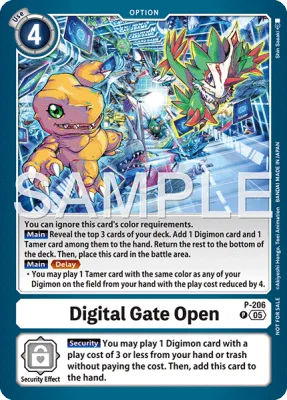 Digital Gate Open, Digimon card P-206