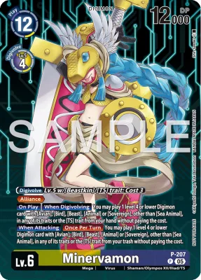Minervamon, Digimon card P-207