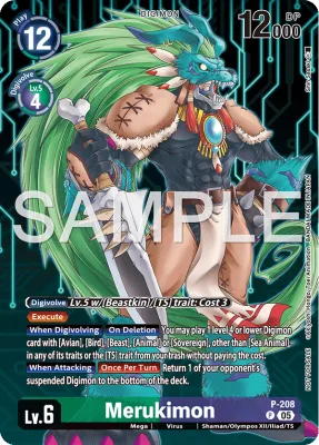 Merukimon, Digimon card P-208