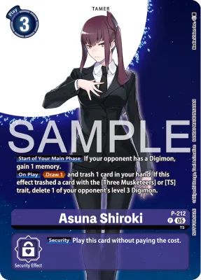 Asuna Shiroki, Digimon card P-212