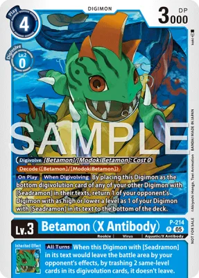 Betamon (X Antibody), Digimon card P-214