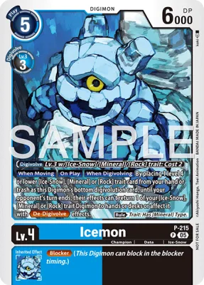 Icemon, Digimon card P-215