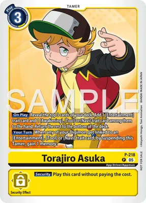 Torajiro Asuka, Digimon card P-218