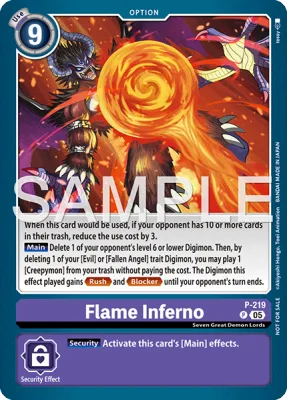 Flame Inferno, Digimon card P-219