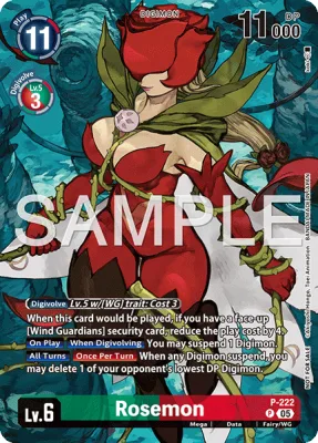 Rosemon, Digimon card P-222