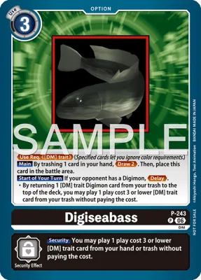 Digiseabass, Digimon card P-243