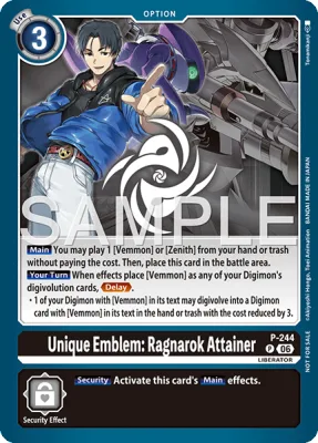 Unique Emblem: Ragnarok Attainer, Digimon card P-244