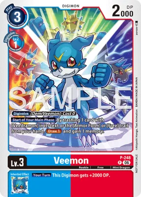 Veemon, Digimon card P-248