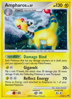 Ampharos — Platinum #1, 2009. Illustrated by Atsuko Nishida.