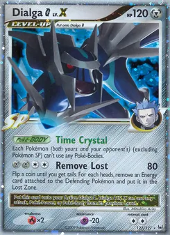 Dialga G LV.X — Platinum #122, 2009. Illustrated by Mitsuhiro Arita.