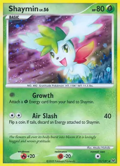 Shaymin — Platinum #15, 2009. Illustrated by Atsuko Nishida.