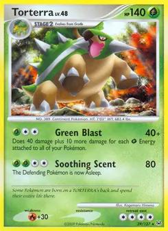 Torterra — Platinum #39, 2009. Illustrated by Kagemaru Himeno.