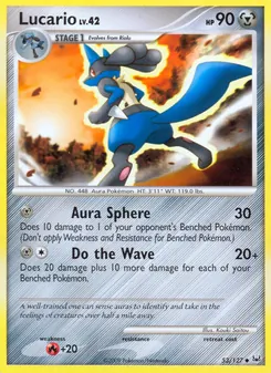 Lucario — Platinum #53, 2009. Illustrated by Kouki Saitou.