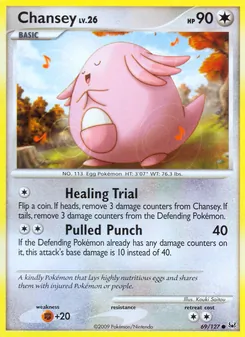 Chansey — Platinum #69, 2009. Illustrated by Kouki Saitou.