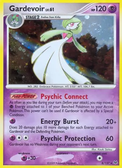 Gardevoir — Platinum #8, 2009. Illustrated by Kouki Saitou.