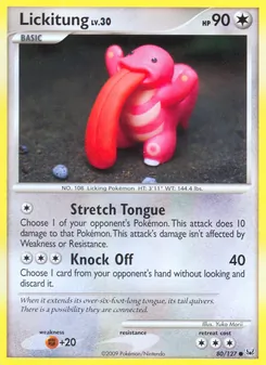 Lickitung — Platinum #80, 2009. Illustrated by Yuka Morii.
