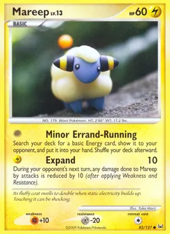Mareep — Platinum #82, 2009. Illustrated by Yuka Morii.