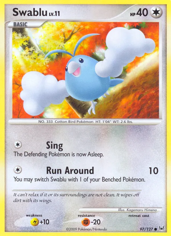 Swablu — Platinum #97, 2009. Illustrated by Kagemaru Himeno.