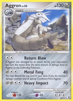 Aggron — Rising Rivals #14, 2009. Illustrated by Naoyo Kimura.
