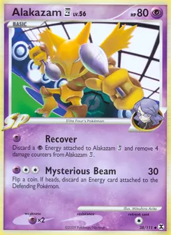 Alakazam E4 — Rising Rivals #38, 2009. Illustrated by Mitsuhiro Arita.