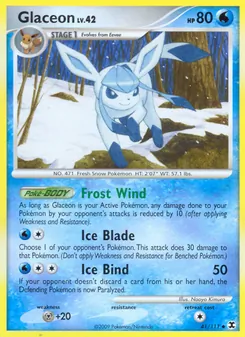 Glaceon — Rising Rivals #41, 2009. Illustrated by Naoyo Kimura.