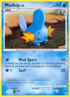 Mudkip — Supreme Victors #116, 2009. Illustrated by Kouki Saitou.